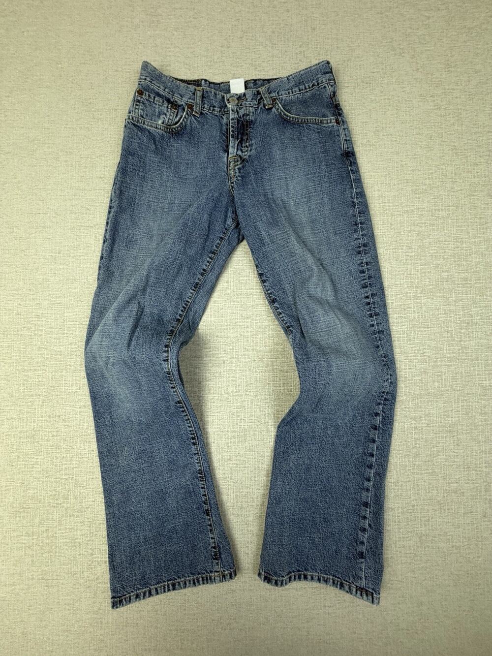 Lucky Brand Dungarees Jeans Womens 2/26 Blue Bootcut Y2K American Made USA